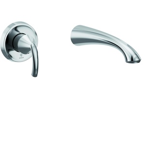 Glyde Chrome Single Handle Wall Mount Tub Filler High Flow Tub Faucet with 10″ Spout Reach, WT371