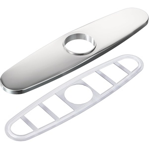 Moen 141002 Kitchen Faucet Escutcheon Deckplate for 3-Hole Installation, Chrome(Chrome)