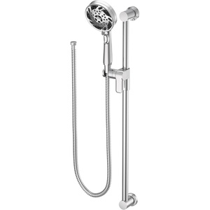 Moen 3670EP 5-Function Massaging Handshower with Toggle Pause, Includes 30-Inch Slide Bar and 69-Inch Hose, Chrome(Chrome)
