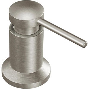 Moen 3942SRS Kitchen Soap Dispenser, Spot Resist Stainless | Refillable design, Deck-mounted installation, Built-in sink accessory, Spot resist stainless finish(Spot Resist Stainless)