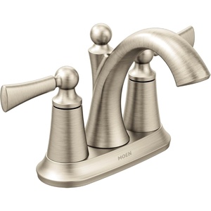 Moen 4505 Chrome Two-Handle Bathroom Faucet, 5.50 x 8.13 x 10.13 inches(Brushed Nickel)