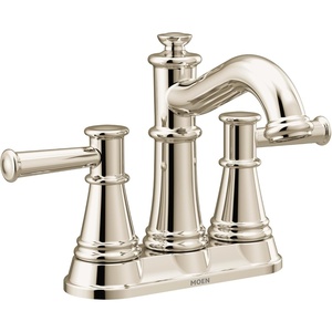 Moen 6401NL Belfield Two-Handle Centerset Bathroom Faucet, Polished Nickel