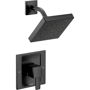 Moen 90-Degree Matte Black Posi-Temp Eco-Performance Shower Trim, Valve Required, TS2712EPBL