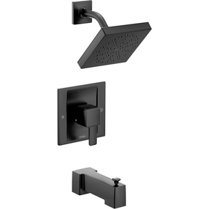 Moen 90-Degree Matte Black Posi-Temp Tub/Shower Trim Kit, Valve Sold Separately, TS2713EPBL