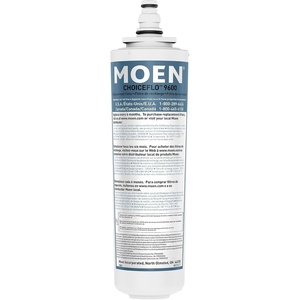 Moen 9601 ChoiceFlo Replacement Water Filter Compatible with Moen Sip Filtered Kitchen Faucets(1)