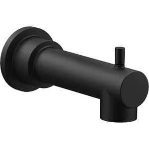 Moen Align 172656BG Diverter Tub Spout, Brushed Gold | Slip fit connection, integrated diverter function, modern align design, durable metal build, easy install(Matte Black)