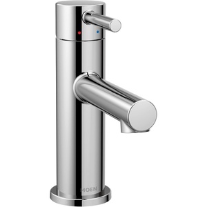 Moen Align Chrome One-Handle Modern Bathroom Faucet with Drain Assembly and Optional Deckplate, 6190(Chrome)