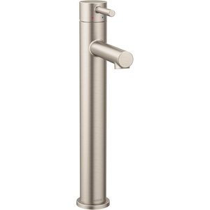 Moen Align Chrome One-Handle Single Hole Modern Vessel Sink Bathroom Faucet, 6192(Brushed Nickel)