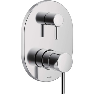 Moen Align M-CORE 3-Series 2-Handle Shower Faucet Trim Kit, Valve Required, Tub and Shower Trim with Lever Handles, Brushed Nickel, UT3290BN(Chrome)