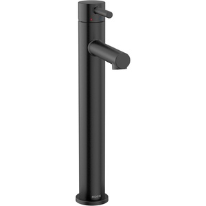 Moen Align Matte Black One-Handle Single Hole Modern Vessel Sink Bathroom Faucet, 6192BL