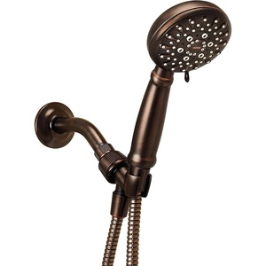 Moen Banbury Mediterranean Bronze 5-Spray Hand Shower with Hose and Bracket, 4-Inch Diameter Showerhead, 23046BRB