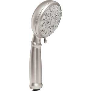 Moen Banbury Spot Resist Brushed Nickel 5-Spray Hand Shower with Hose and Bracket, 4-Inch Diameter, 23046SRN