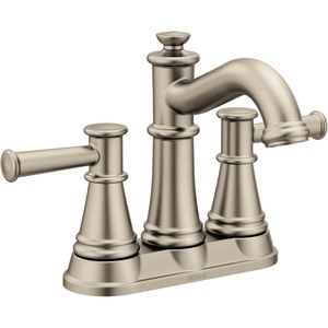 Moen Belfield Brushed Nickel Belfield Two-Handle Centerset Bathroom Faucet, 6401BN(Brushed Nickel)