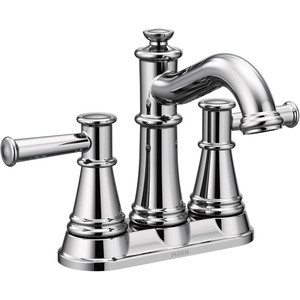 Moen Belfield Chrome Two-Handle Centerset Bathroom Faucet, 6401