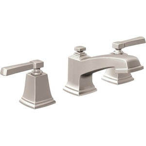 Moen Boardwalk Two-Handle High Arc Widespread Bathroom Sink Faucet for 3-Hole Setups with Valve Included, Mediterranean Bronze, TV6220BRB(Spot Resist Brushed Nickel)