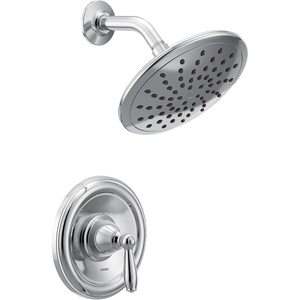 Moen Brantford Chrome Posi-Temp Shower Trim Kit with 8-Inch Eco-Performance Rainshower, Valve Required, T2252EP