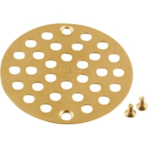 Moen Brushed Gold 4-Inch Screw-In Shower Strainer Drain Cover, 102763BG(Brushed Gold)