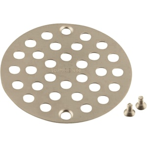 Moen Brushed Gold 4-Inch Screw-In Shower Strainer Drain Cover, 102763BG(Brushed Nickel)