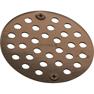 Moen Brushed Gold 4-Inch Screw-In Shower Strainer Drain Cover, 102763BG(Oil Rubbed Bronze)