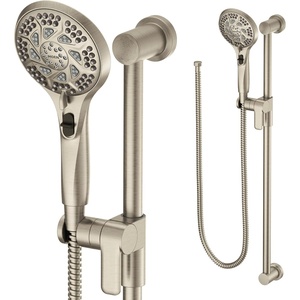 Moen Brushed Nickel 5-Function Massaging Handshower with Toggle Pause, Includes 30-Inch Slide Bar and 69-Inch Hose, 3671EPBN(Brushed Nickel)