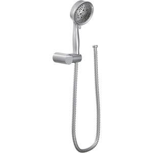 Moen Brushed Nickel Four Function Eco-Performance Handheld Shower with Wall Bracket and 69-Inch Hose, 3636EPBN(Chrome)