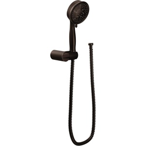 Moen Brushed Nickel Four Function Eco-Performance Handheld Shower with Wall Bracket and 69-Inch Hose, 3636EPBN(Oil Rubbed Bronze)