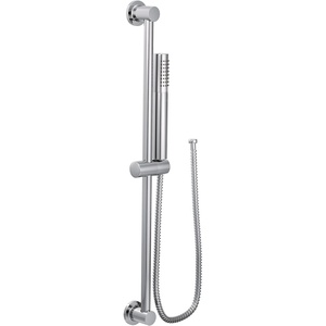 Moen Brushed Nickel Modern Eco-Performance Handshower Handheld Shower with 30-Inch Slide Bar and 69-Inch Metal Hose, 3887EPBN(Chrome)