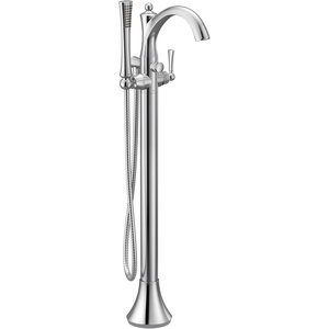 Moen Brushed Nickel Wynford One-Handle Freestanding Floor Mount Tub Filler with Handshower, Includes Interchangeable Handle, 655BN(Chrome)