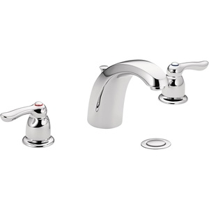 Moen Chateau Chrome Two-Handle Low Arc Centerset Bathroom Faucet, 4945