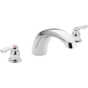 Moen Chateau Chrome Two-Handle Low Arc Roman Tub Faucet Valve Required, T990(Chrome)