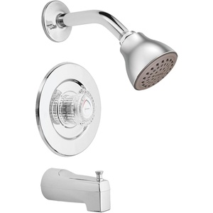 Moen Chrome Chateau Tub and Eco-Performance Shower Trim Featuring Showerhead, Shower Knob, and Tub Spout, Valve Required, T471EP((Pack of 1))