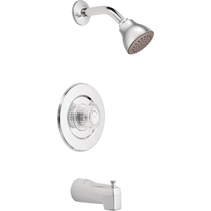 Moen Chrome Chateau Tub and Eco-Performance Shower Trim Featuring Showerhead, Shower Knob, and Tub Spout, Valve Required, T471EP((Pack of 12))