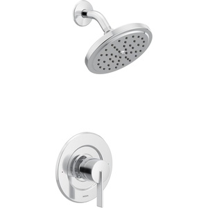 Moen Cia Eco-Performance Rain Shower Faucet Trim Kit with Wide Showerhead and Handle, Posi-Temp Valve Required, T2262EPBG(Chrome)