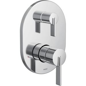 Moen Cia Matte Black M-CORE 3-Series 2-Handle Shower Trim with Integrated Transfer Valve, Valve Required, UT3331BL(Chrome)