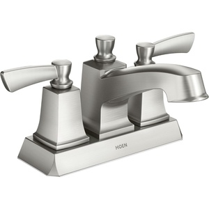 Moen Conway Two-Handle Centerset Bathroom Faucet with Drain Assembly, Chrome, WS84922(Spot Resist Stainless)