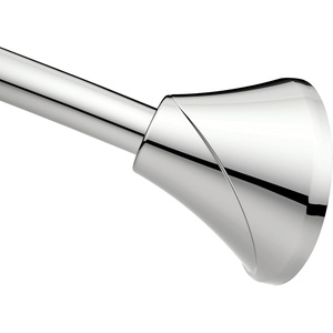 Moen Curved Tension Shower Curtain Rod 57–60 in., CSR2172BN | Curved rod design, Tension mount installation, Adjustable 57″–60″, Brushed nickel finish, No drilling required(Chrome)