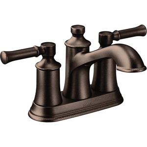 Moen Dartmoor Matte Black Traditional Two Handle Centerset Bathroom Sink Faucet, 6802BL(Oil Rubbed Bronze)