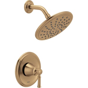 Moen Dartmoor Oil Rubbed Bronze Shower Only System with Rainshower Showerhead without Valve, T2282EPORB(Bronzed Gold)