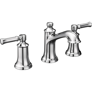 Moen Dartmoor Oil-Rubbed Bronze Two-Handle High Arc Widespread Bathroom Sink Faucet for 3-Hole Setups with Valve Included, TV6805ORB(Chrome)