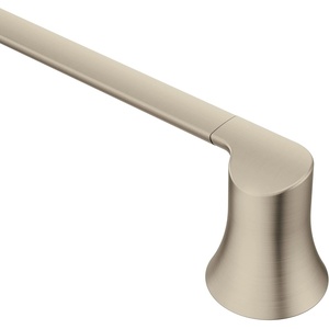Moen Doux Matte Black 24-Inch Single -Towel Bar, YB0224BL(Brushed Nickel)