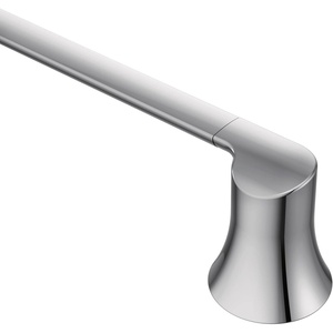 Moen Doux Matte Black 24-Inch Single -Towel Bar, YB0224BL(Chrome)