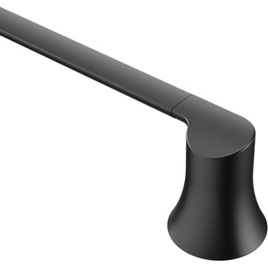 Moen Doux Matte Black 24-Inch Single -Towel Bar, YB0224BL(Matte Black)