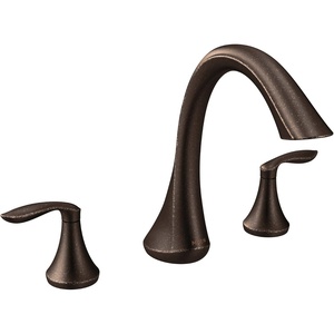 Moen Eva T943BN Two-Handle Roman Tub Faucet Trim Kit, Brushed Nickel Finish, Deck Mount 3-Hole Installation, Valve Required(Oil Rubbed Bronze)