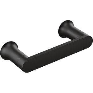 Moen Genta LX Brushed Nickel Modern Wall Mount Pivoting Toilet Paper Holder, Modern Toilet Roll Holder for Bathroom, BH3808BN(Matte Black)