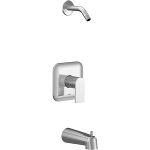 Moen Genta LX M-CORE 2-Series Shower Trim Kit with Handle, Arm and Tub Spout, Valve and Showerhead Required, Chrome, UT2473NH(Chrome)