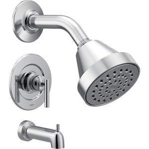 Moen Gibson Chrome Pressure Balancing Eco-Performance Showerhead, Shower Handle, and Tub Spout, Posi-Temp Valve Required, T2903EP(Chrome)