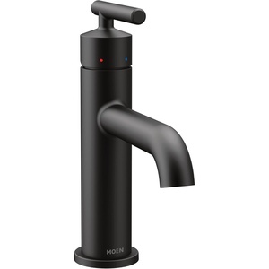 Moen Gibson One-Handle Single Hole Modern Bathroom Sink Faucet with Optional Deckplate, Matte Black, 6145BL(Matte Black)