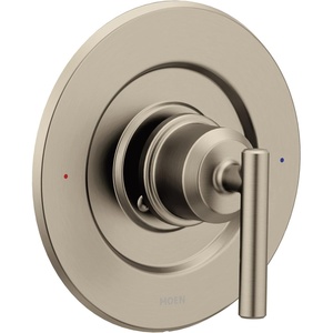 Moen Gibson Pressure Balancing Modern Shower Lever Handle, Posi-Temp Valve Required, Matte Black, T2901BL(Brushed Nickel)