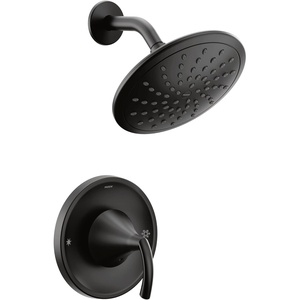 Moen Glyde Brushed Nickel Shower Only System with Rainshower Showerhead without Valve, T2842EPBN(Matte Black)