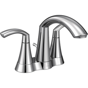 Moen Glyde Brushed Nickel Two-Handle High Arc Centerset Bathroom Faucet, 6172BN(Chrome)